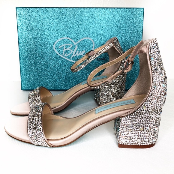 blue by betsey johnson mari heeled sandal